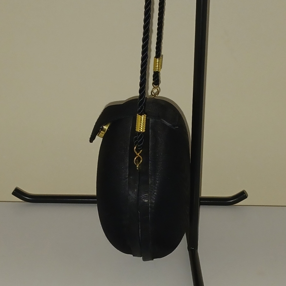 Whiting & Davis Black Satin Crossbody and/or Clutch - Picture 7 of 13